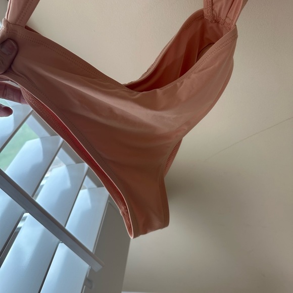 Dippin' Daisy's  Tie Front Cheeky Coverage One-Piece size small neutral - Picture 6 of 10